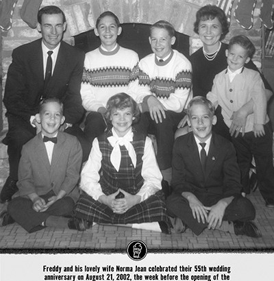 Freddy and his lovely wife norma jean celebrated their 55th wedding anniversary on August 21, 2002, the week before the opening of the first Freddy's Frozen Custard store.