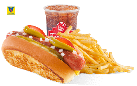 Freddy's Frozen Custard Combo Meal Hot Dog