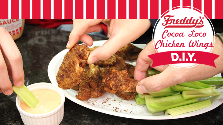 Freddy's Cocoa Loco Chicken Wings D.I.Y. Pinterest Post.